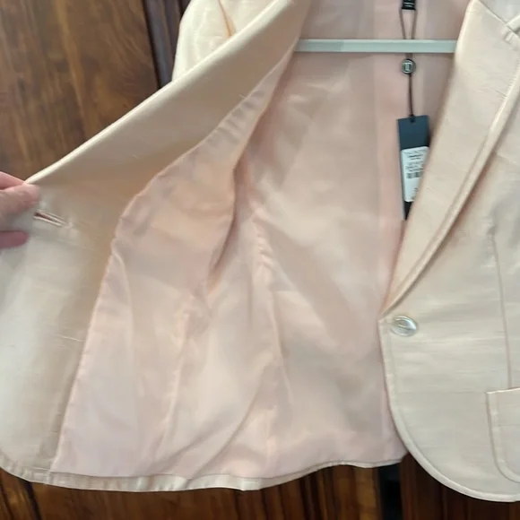 Talbots 3/4 sleeve silk & wool blend blazer NWT